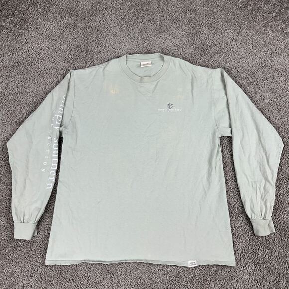 Simply Southern Shirt Womens Large Green Pink Keep Life Simple Slot Smiley READ - Picture 8 of 12